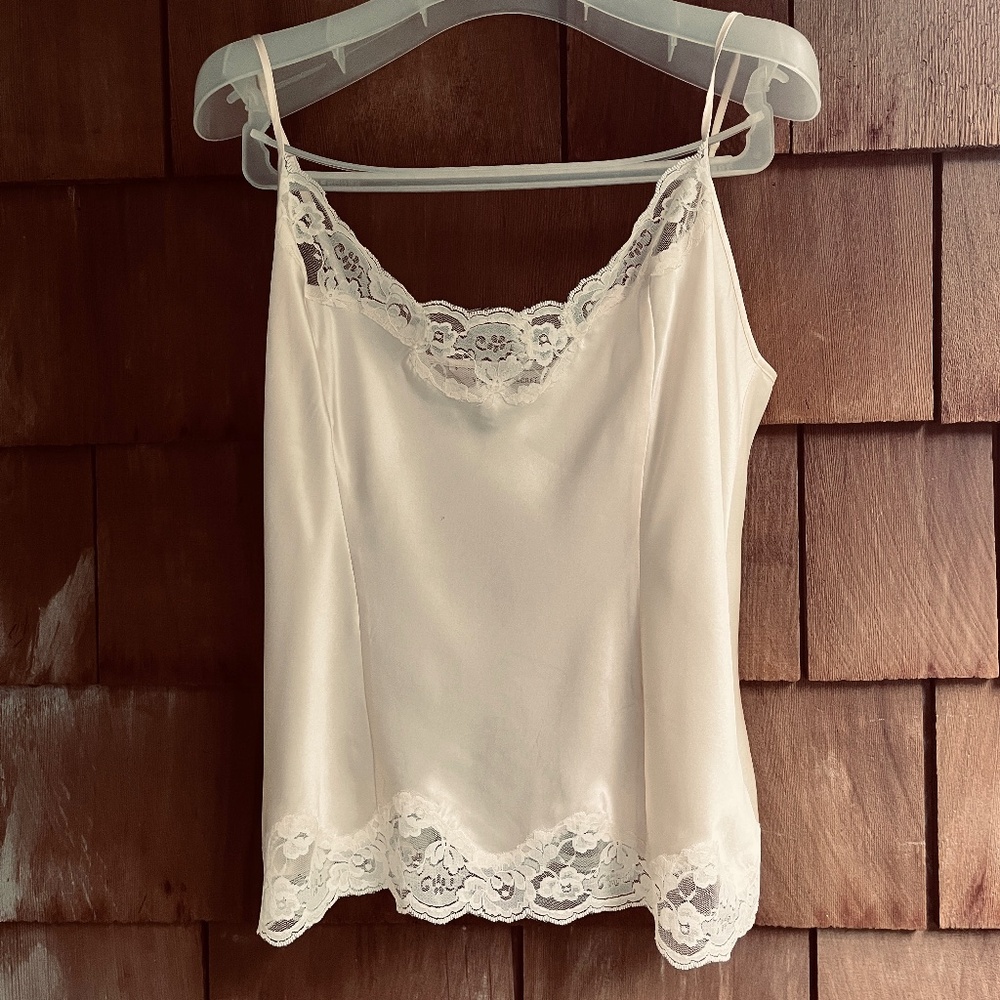 Victoria's Secret Cream Lace Trim Camisole